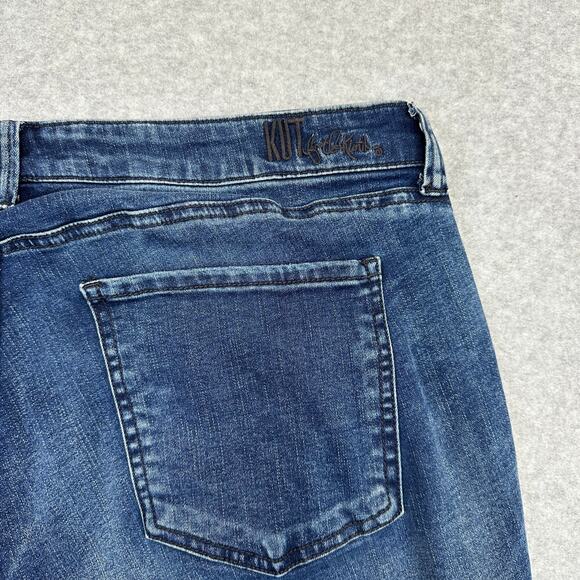 Kut From the Kloth Carlo Ankle Crop Skinny Jeans WMNS 20W Blue High Rise Frayed - Picture 5 of 13